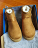 回力兒童雪地靴冬季款女童鞋男童保暖加絨棉鞋WBNJS0375 駝色    33 曬單實(shí)拍圖