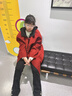 辰辰媽【鴻運當頭】童裝雙面呢子大衣冬季兒童連帽中長(cháng)款新年外套 9363D 曬單實(shí)拍圖