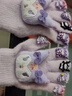 兒童卡通可愛(ài)手套冬季保暖防凍男女美甲DIY寶寶女孩加厚五指手套 萌紫小米+甜酷小米2雙裝 3-12歲 曬單實(shí)拍圖