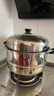 蘇泊爾SUPOR 蒸鍋真味鮮不銹鋼雙層復底28cm蒸魚(yú)鍋加高鍋蓋蒸籠EZ28BS04 曬單實(shí)拍圖