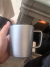 京東京造不銹鋼雙層保溫桌面馬克杯420mL 戶(hù)外露營(yíng)水杯 304咖啡杯銀灰色 曬單實(shí)拍圖