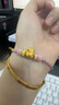 潮宏基 三麗鷗美樂(lè )蒂黃金手鏈女轉運珠手繩手飾生日禮物TK F 美樂(lè )蒂 可調節手繩 曬單實(shí)拍圖