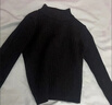 唐獅（TonLion）女童純色打底衫秋冬新款薄款毛衣中大童保暖針織上衣潮 黑色 130 曬單實(shí)拍圖