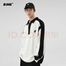 BJHG【白鹿同款】春重磅美式復古POLO衛衣男潮情侶OVERSIZE棒球衫上衣 黑色 L 曬單實(shí)拍圖