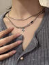 戚小米星芒雙層疊戴男士項鏈男潮鎖骨鏈小眾高級感吊墜時(shí)尚飾品生日禮物 曬單實(shí)拍圖