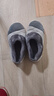 大碼棉拖鞋男士厚底包跟冬季室內加厚防滑保暖鞋老人冬季保暖鞋 灰色（雙拼白底款） 46-47 適合（45碼-46碼） 曬單實(shí)拍圖