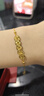 周六福錢(qián)多多黃金手鏈女足金五帝錢(qián)生日禮物計價(jià)A0715198 約3.16g 曬單實(shí)拍圖