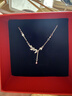 中國黃金（CHINA GOLD）S銀麥穗項鏈鎖骨鏈女生輕奢小眾送情人情人節生日禮物送女朋友 【兩件套】925銀麥穗項鏈+手鏈【品牌禮盒】 曬單實(shí)拍圖