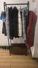 WCZ德國可移動(dòng)掛衣架掛衣服落地臥室專(zhuān)用簡(jiǎn)易衣帽架家用陽(yáng)臺收納架 【加粗25管】黑棕色60cm+4掛鉤+送萬(wàn)向輪 【加固鋼架 加厚加粗 穩固不晃】 曬單實(shí)拍圖