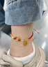 中國黃金（CHINA GOLD）福牌黃金腳鏈女足金平安扣腳繩七夕情人節禮物送女友老婆生日結婚 【京速達】足金如意平安扣福牌腳鏈 曬單實拍圖