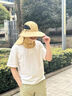 回力（Warrior）漁夫帽男夏季遮陽(yáng)防曬帽戶(hù)外釣魚(yú)防紫外線(xiàn)太陽(yáng)帽女透氣登山徒步帽 卡其色【速干透氣/面罩可拆卸】 曬單實(shí)拍圖