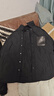 GXG男裝寬松短款羽絨服襯衫外套冬季 黑色 175/L 曬單實(shí)拍圖