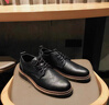 公牛世家【張若昀同款】男鞋2025秋冬新款休閑皮鞋男士商務(wù)正裝鞋子男 曬單實(shí)拍圖