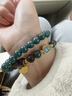 靈木閣天然奇楠沉香手串女款木質(zhì)手鏈佛珠文玩雙圈疊戴藍水翡翠葫蘆禮物 8mm沉水級奇楠沉香雙圈-翡翠葫蘆 曬單實(shí)拍圖