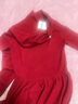 秋水伊人新年戰袍法式復古風(fēng)收腰連衣裙2025年冬紅色珍珠扣針織裙 曬單實(shí)拍圖