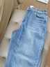 逸陽(yáng)（ESE-Y）微闊直筒牛仔褲女26春新款不易褪色棉彈闊腿褲小個(gè)子 牛仔藍 28S 曬單實(shí)拍圖