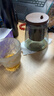 古德窯 茶壺泡茶壺茶水分離飄逸杯2025新款玻璃內膽一鍵過(guò)濾泡茶杯茶具 胡桃木玻璃煙灰款飄逸茶壺 650ml 曬單實(shí)拍圖