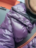 高梵黑金鵝絨服先鋒5.0四格2025新款小個(gè)子通勤女士羽絨服 紫金5號 S 曬單實(shí)拍圖