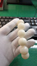 頂妃（DING FEI）白玉菩提根大圓珠手串手鏈男女生單圈文玩盤(pán)玩佛珠手串鏈念珠禮物 糖圓丸子【白玉圓珠單圈】 19MM DBZ 曬單實(shí)拍圖