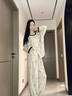 熱妒睡衣女春秋款純棉紗布自帶胸墊一體長(cháng)袖長(cháng)褲高級感家居服套裝 53417（帶胸墊） XL 170（XL）體重120-145斤 曬單實(shí)拍圖
