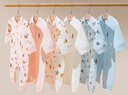 好孩子嬰兒連體衣爬服 A類(lèi)全棉連身衣7A抗菌防螨2件 兔趣時(shí)光淺藍 90cm 曬單實(shí)拍圖