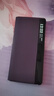 皮皮殼【360新升級】適用于華為MateX7雙中軸保護360°全包防摔腕帶華為x7手機殼真皮翻蓋羅蘭紫保護套 曬單實(shí)拍圖
