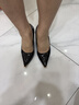 達芙妮超高跟鞋女尖頭細跟法式約會(huì )宴會(huì )鞋優(yōu)雅氣質(zhì)增高淺口單鞋 黑色36 曬單實(shí)拍圖