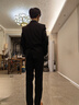 羅蒙西服套裝男士商務(wù)修身西裝男職業(yè)正裝小西服新郎伴郎結婚禮服外套 黑色雙扣【西服+西褲+襯衫】 L /170【100-115斤】+7件禮品 曬單實(shí)拍圖