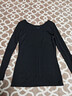 優(yōu)衣庫女裝HEATTECH U領(lǐng)T恤/8分袖保暖衣478934 485810 478934/09黑色 M 曬單實(shí)拍圖