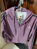 啄木鳥(niǎo)外套女休閑連帽衛衣春季新款運動(dòng)減齡中年媽媽大碼上衣 紫色 4XL 曬單實(shí)拍圖