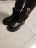 G.duck小黃鴨女童馬丁靴2024新款秋冬兒童短靴時(shí)尚軟皮洋氣蝴蝶結公主鞋 黑色單里 （腳長(cháng)加1cm下單哦） 31 （內長(cháng)19.3cm） 曬單實(shí)拍圖