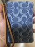 蔻馳（COACH）【品牌直供】經(jīng)典標志丹寧拉鏈手拿腕包錢(qián)包靛藍色CDF35 曬單實(shí)拍圖
