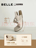 百麗（Belle）羅馬吐司1代升級款勃肯女商場(chǎng)款透氣外穿拖鞋D5V1DBH5 米白 （1代升級版） 37 (235mm) 曬單實(shí)拍圖