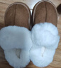細細條（XIXITIAO）雪地靴拖鞋女時(shí)尚厚底居家防滑可外穿冬季毛絨月子棉拖鞋 卡其色【簡(jiǎn)約毛絨】 36-37 【標準碼】 曬單實(shí)拍圖