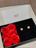 銀千惠999純銀桃花耳釘女士款時(shí)尚高級感耳環(huán)情人節生日禮物送女友閨蜜 曬單實(shí)拍圖