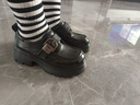 百麗（Belle）張凌赫推薦黑巧樂(lè )福鞋女商場(chǎng)英倫風(fēng)牛皮厚底小皮鞋E1Z1DAM6預售 黑色 36 曬單實(shí)拍圖