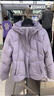 安踏冰甲羽絨服丨六度芯90絨防潑水蓬松保暖外套女新款棉服162547906 【六度芯科技】薰霧紫 M (女165) 曬單實(shí)拍圖