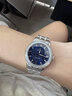 瑞士正品歐米女士手表全自動(dòng)機械表女款防水時(shí)尚鑲鉆女腕表專(zhuān)用 鋼帶本藍 33mm 曬單實(shí)拍圖