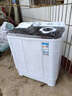 奧克斯（AUX）洗衣機半自動(dòng)家用雙缸雙桶大容量小型租房宿舍波輪雙杠強力去污省水電 13公斤【洗8+脫5+終生聯(lián)?！亢谏?雙缸 曬單實(shí)拍圖