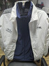 李寧防風(fēng)防潑水軟殼沖鋒外套透氣男女春夏季潮流時(shí)尚復古夾克運動(dòng)風(fēng)衣 【立領(lǐng)款防潑水防曬】乳白色J23-2 XL (男生正碼，女生選購議偏小一碼) 曬單實(shí)拍圖
