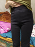 浪莎外穿打底褲女春秋季高腰收腹小腳褲修身顯瘦鉛筆褲黑色魔術(shù)褲子女 曬單實(shí)拍圖