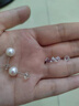 京潤珍珠耳釘925銀淺愿淡水珍珠耳飾高級感珠寶基礎款女神節禮物女友 曬單實(shí)拍圖