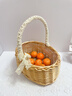 金日滿(mǎn)柳編手提花籃藤編收納筐雞蛋花籃水果籃戶(hù)外拍照道具野餐籃采摘籃 蕾絲把手花籃【23*18*25】 曬單實(shí)拍圖