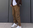 美式高端英倫工裝褲潮牌男束腳春秋季款寬松大碼痞帥復古休閑褲子 駝色+灰色【兩件裝】 常規 XL 建議130-140斤 曬單實(shí)拍圖
