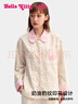 野獸派家居（tbh）Hello Kitty全棉法蘭絨家居服套裝秋冬可外穿睡衣女 Hello Kitty加厚全棉法蘭絨家居服 奶油豹紋 M 曬單實(shí)拍圖