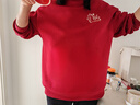 班尼路（Baleno）新款紅色圓領(lǐng)衛衣女2026本命年馬年衣服加絨加厚秋冬季小眾上衣 曬單實(shí)拍圖