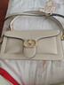 紅谷包包女包新款潮流行百搭腋下包女士牛皮單肩小方包生日禮物 米白 曬單實(shí)拍圖