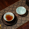 青澹汝窯茶杯品茗茶碗主人杯汝瓷陶瓷手工天青色景德鎮仁慈佑物乾坤杯 乾坤對杯  開(kāi)片可養 曬單實(shí)拍圖