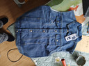 納維凱爾意大利小帆船童裝男童牛仔馬甲中大童無(wú)袖上衣百搭坎肩 經(jīng)典馬甲淺藍 140 曬單實(shí)拍圖