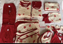 INSAHO嬰兒衣服過(guò)年服拜年服女童男童新生兒禮盒春季紅色馬年寶寶出生禮 曬單實(shí)拍圖